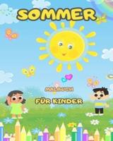 Sommer-Malbuch Für Kinder - Lustige Und Einfache Sommer-Malseiten