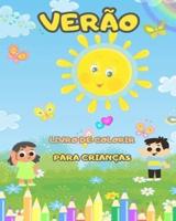 Livro Para Colorir De Verão Para Crianças - Páginas Para Colorir De Verão Divertidas E Fáceis