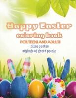 Happy Easter Coloring Book for Teens and Adults