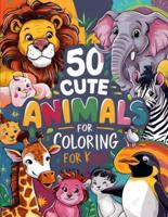 50 Cute Animals Coloring Book
