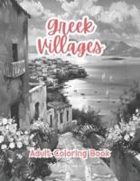 Greek Villages Adult Coloring Book Grayscale Images By TaylorStonelyArt