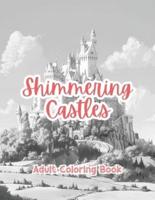Shimmering Castles Adult Coloring Book Grayscale Images By TaylorStonelyArt