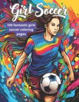 Girls' Soccer Coloring Book