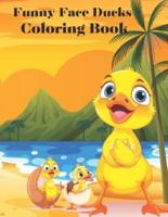 Funny Face Ducks Coloring Book