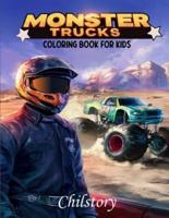 Monster Truck Coloring Book For Boys and Girls