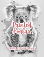 Painted Koalas Adult Coloring Book Grayscale Images By TaylorStonelyArt