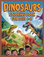 Dinosaurs Coloring Book for Kids 4-8