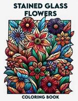 Stained Glass Flowers Coloring Book