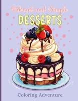 Vibrant and Simple DESSERTS Coloring Adventure
