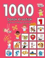 1000 Dansk Kroatisk Illustreret Tosproget Ordforråd (Sort-Hvid Udgave)