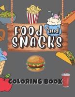 Food And Snacks Coloring Book