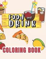 Food And Drink Coloring Book