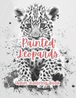 Painted Leopards Adult Coloring Book Grayscale Images By TaylorStonelyArt