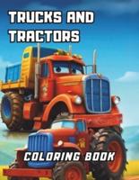 Trucks and Tractors Coloring Book