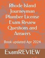 Rhode Island Journeyman Plumber License Exam Review Questions and Answers