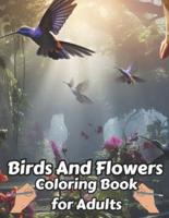 Birds And Flowers Coloring Book for Adults
