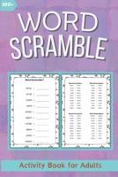 Word Scramble Puzzle Books for Adults Activity