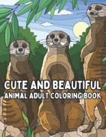 Cute And Beautiful Animal Adult Coloring Book
