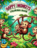 Happy Monkeys Coloring Book
