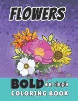 Bold and Simple Coloring Book Flowers