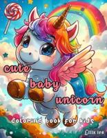 Cute Baby Unicorn Coloring Book for Kids