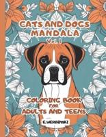 Cats and Dogs Mandala Coloring Book for Adults and Teens