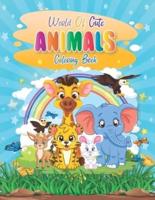 World of Cute Animals Coloring Book for Kids Ages 4-8