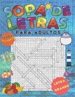 Sopa De Letras, Para Adultos Y Mayores, Letra Grande.
