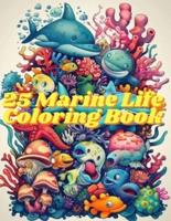 25 Marine Life Coloring Book