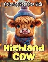 Highland Cow Coloring Book For Kids