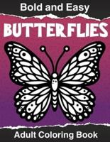 Bold and Easy Adult Coloring Book Butterflies