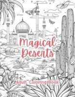 Magical Deserts Adult Coloring Book Grayscale Images By TaylorStonelyArt