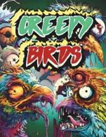 Creepy Birds, Horror Coloring Book for All Adults