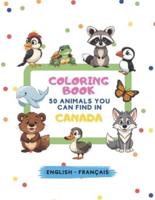 Coloring Book, 50 Animals You Can Find in Canada