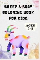 Sheep & Goat Coloring Book for Kids Ages 2-5