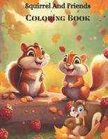 Squirrel And Friends Coloring Book