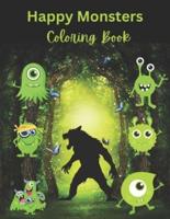 Happy Monsters Coloring Book