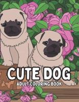 Cute Dog Adult Coloring Book