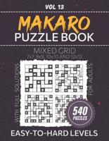 Makaro Puzzle Book For Adults