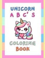 Unicorn Abc's Coloring Book