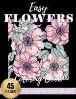 Easy Flowers Coloring Book