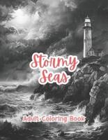 Stormy Seas Adult Coloring Book Grayscale Images By TaylorStonelyArt