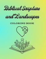 Biblical Scripture and Landscape Coloring Book