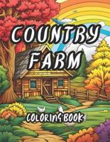 Country Farm Coloring Book For Adults