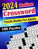 2024 Medium Crossword Puzzle Books For Adults