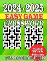 2024-2025 Easy Game Crossword Puzzle Book For Adults