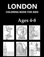 London Coloring Book For Kids Ages 4-8
