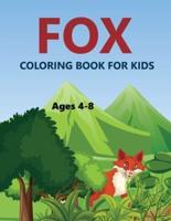 Fox Coloring Book For Kids Ages 4-8