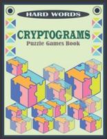 Hard Words Cryptograms Puzzle Games Book