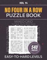 No Four In A Row Puzzle Book For Adults